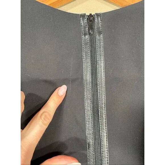 Lafayette 148 Leather Detailed Sheath Dress MSRP:$798 6-Petite - Picture 13 of 13